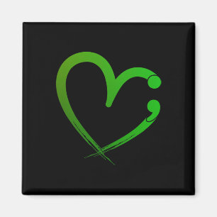 Health Problems Semicolon Heart Awareness Month Magnet