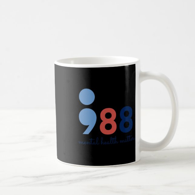 Health Problems Semicolon Suicide Hotline Preventi Coffee Mug (Right)