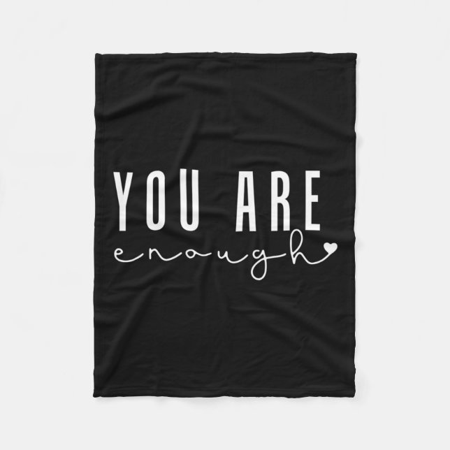 Health Problems You Are Enough Self Love Women  Fleece Blanket (Front)