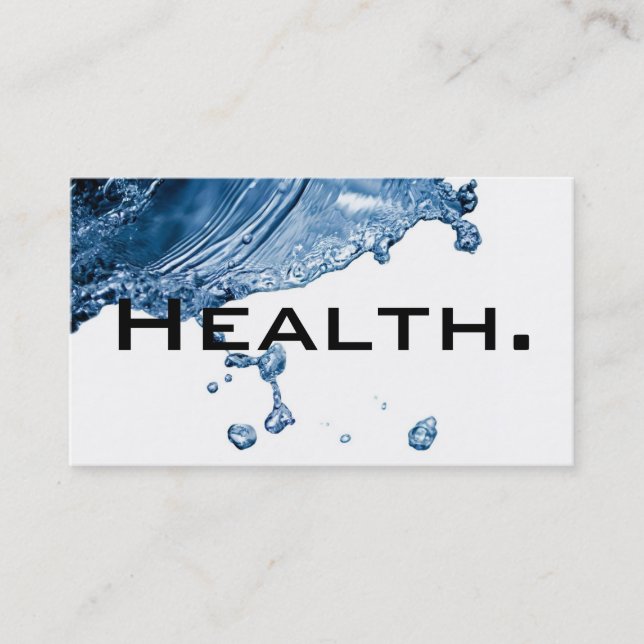 Health Professional Business Card-H2O No.2 Card (Front)