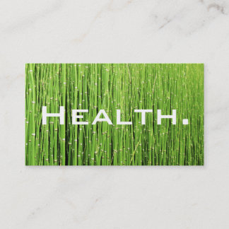 Health Professional Business Card-Natural Green Card