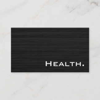 Health Professional-Modern Black No.3 Business Card