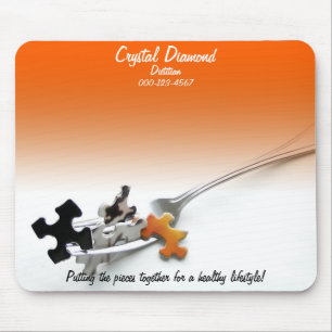 Health Puzzle Concept Orange Ombre Template Mouse Pad