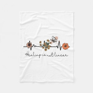 Health Quote Healing Is Not Linear  Fleece Blanket