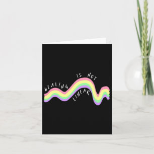 Health Quote Healing Is Not Linear Rainbow Card