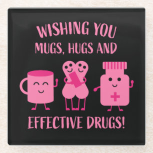 Health Recovery Get Well Soon   Glass Coaster