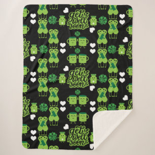 Health Recovery Get Well Soon   Sherpa Blanket