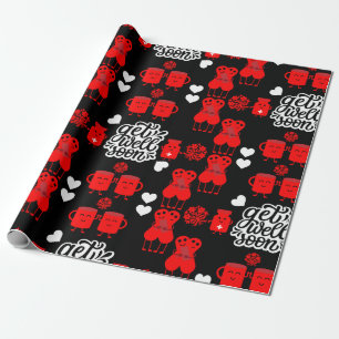 Health Recovery Get Well Soon   Wrapping Paper