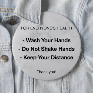 Health Rules   Disease Prevention 6 Cm Round Badge