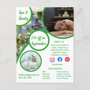 health spa poster flyer wellness centre gym fit postcard