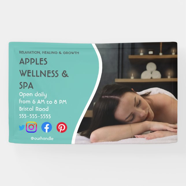 health spa poster flyer wellness centre gym fit si banner (Horizontal)