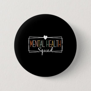 Health Squad Brain Illness Mental Health Awareness 6 Cm Round Badge
