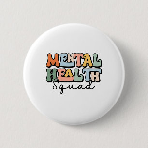 Health Squad Brain Illness Mental Health Awareness 6 Cm Round Badge