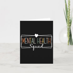 Health Squad Brain Illness Mental Health Awareness Card