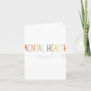 Health Squad Brain Illness Mental Health Awareness Card