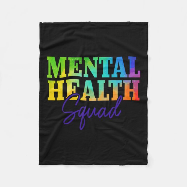 Health Squad Mental Health Awareness Month Problem Fleece Blanket (Front)