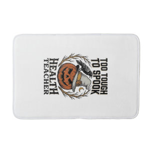 Health Teacher Halloween Shirt Vintage Engraved Pu Bath Mat
