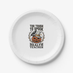 Health Teacher Halloween Shirt Vintage Engraved Pu Paper Plate