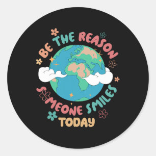 Health Teachers Be Kind Be The Reason Someone Smil Classic Round Sticker