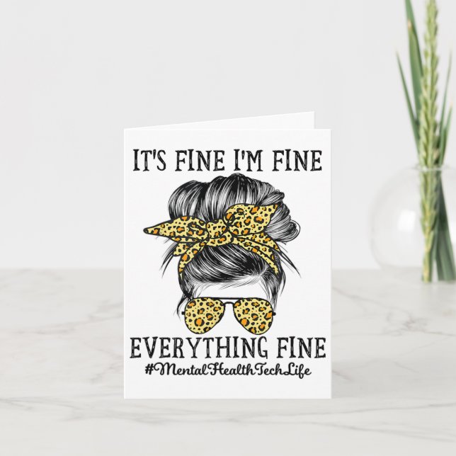 Health Tech It's Fine I'm Fine And Everything's Fi Card (Front)