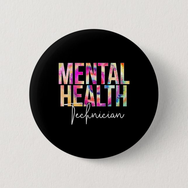 Health Technician Tie Dye School Appreciation  6 Cm Round Badge (Front)