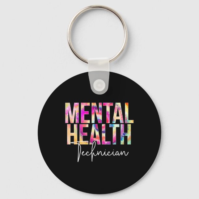 Health Technician Tie Dye School Appreciation  Key Ring (Front)