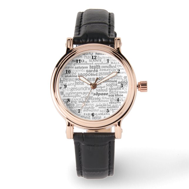 Health Text Multi Language Watch (Front)
