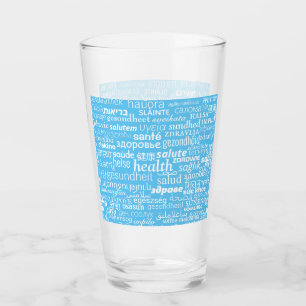 Health Text Multilingual Glass - Choose Colours
