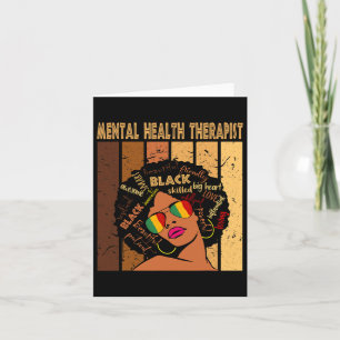 Health Therapist Afro Women Black History Month 1 Card
