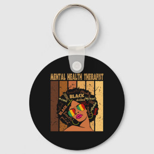Health Therapist Afro Women Black History Month 1  Key Ring