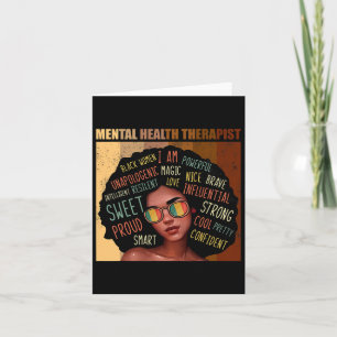 Health Therapist Afro Women Black History Month Card