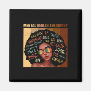 Health Therapist Afro Women Black History Month  Magnet