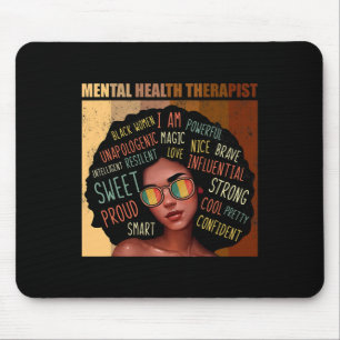 Health Therapist Afro Women Black History Month  Mouse Pad
