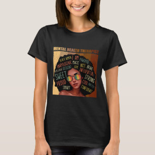 Health Therapist Afro Women Black History Month T-Shirt