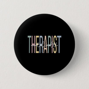 Health Therapist Boho Mental Health Therapy  6 Cm Round Badge