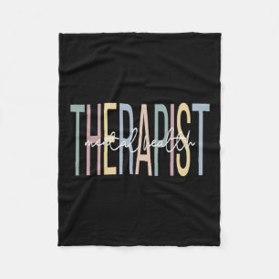 Health Therapist Boho Mental Health Therapy  Fleece Blanket