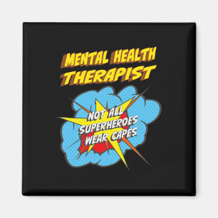 Health Therapist Fun Superhero Job Magnet