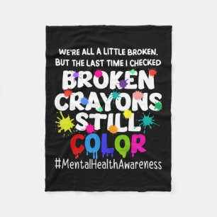 Health Therapy Depression Awareness Mens Fleece Blanket