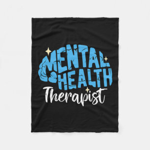 Health Therapy Student Psych Mental Health Therapi Fleece Blanket