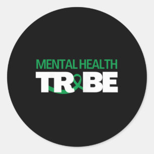 Health Tribe Mental Health Awareness Classic Round Sticker