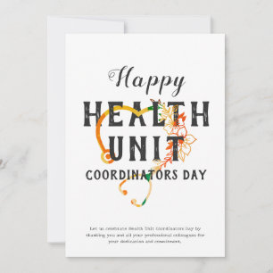 Health Unit Coordinator Appreciation Gift Custom Holiday Card