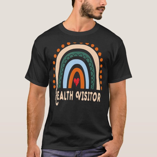 Health Visitor Rainbow Cute Appreciation Essential T-Shirt (Front)