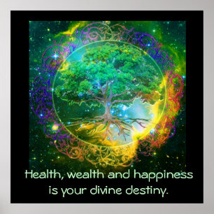Health, Wealth & Happiness Poster