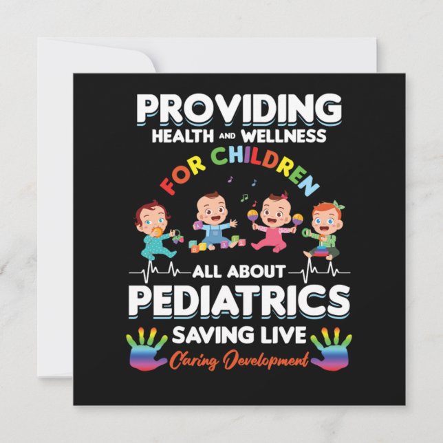 Health Wellness Paediatrics Paediatrician Doc Gift Invitation (Front)
