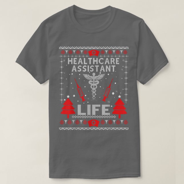 Healthcare Assistant Life Ugly Christmas Sweaters  (Design Front)