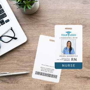 Healthcare Business Logo and Employee Photo ID  Badge