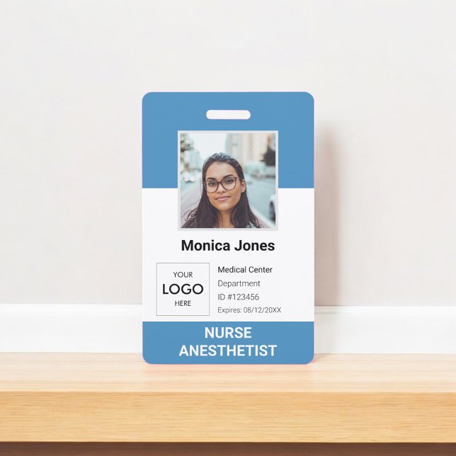 Healthcare Employee Photo ID Blue Badge (Creator Uploaded)