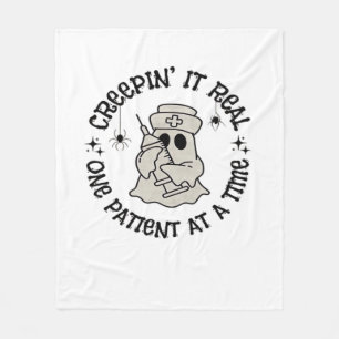 Healthcare Halloween, Creeping It Real One Patient Fleece Blanket