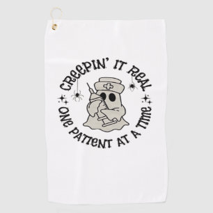 Healthcare Halloween, Creeping It Real One Patient Golf Towel