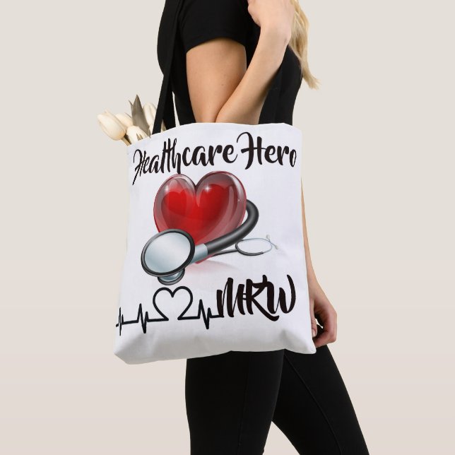 Healthcare Hero - See Back Tote Bag (Close Up)